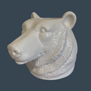 White Bear Head Ceramic Planter By Imm Living Decorative Home Accent